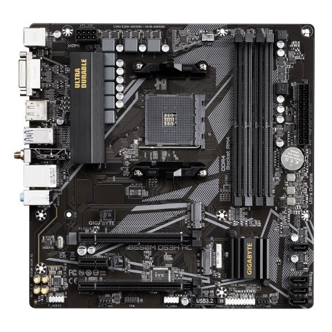 Płyta główna B550M DS3H AC AM4 4DDR4 HDMI/DVI M.2 mATX Gigabyte