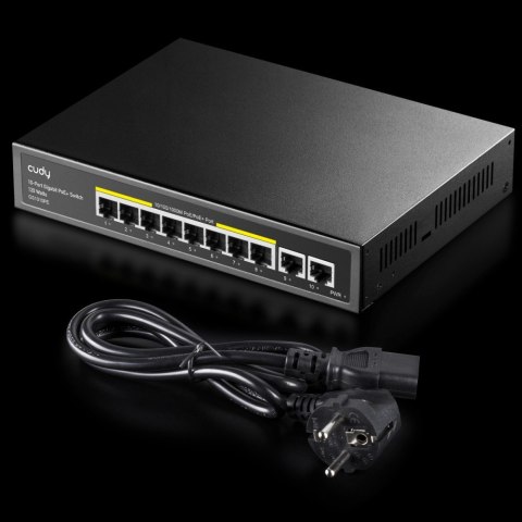 Przełącznik GS1010PE 8xGE PoE+ 120W 2xGb Uplink Cudy Przełącznik GS1010PE 8xGE PoE+ 120W 2xGb Uplink Cudy