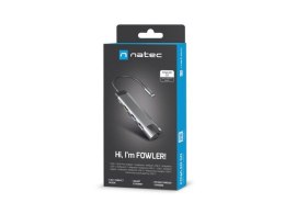 Stacja dokująca Multi Port Fowler Go USB-C - Hub 2x USB 3.0, HDMI 4K, USB-C PD, RJ45 Natec