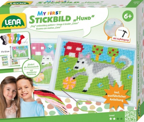 Zestaw Moja pierwsza wyszywanka - Pies Lena Zestaw Moja pierwsza wyszywanka - Pies Lena
