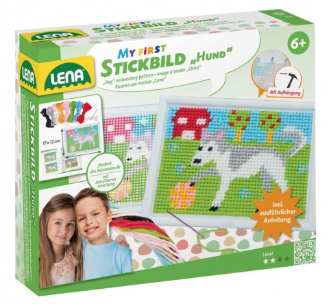 Zestaw Moja pierwsza wyszywanka - Pies Lena Zestaw Moja pierwsza wyszywanka - Pies Lena