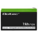 Akumulator AGM | 12V | 7Ah | max. 105A | Security Qoltec