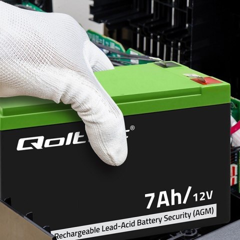 Akumulator AGM | 12V | 7Ah | max. 105A | Security Qoltec Akumulator AGM | 12V | 7Ah | max. 105A | Security Qoltec
