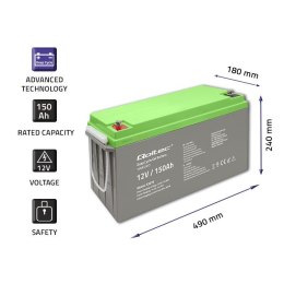 Akumulator żelowy Deep Cycle | 12V | 150Ah Qoltec