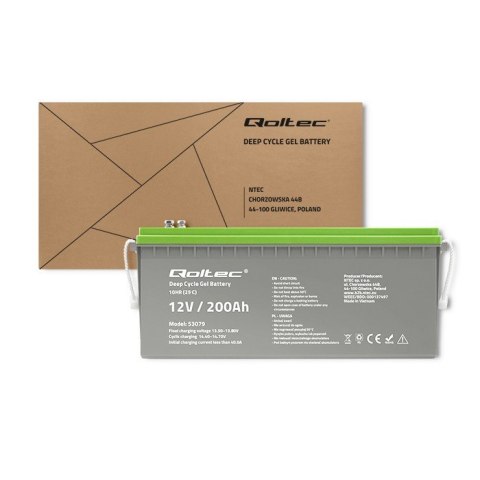 Akumulator żelowy Deep Cycle | 12V | 200Ah Qoltec Akumulator żelowy Deep Cycle | 12V | 200Ah Qoltec