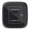 Ładowarka podwójna ścienna 65W USB-C GAN z PPS czarna Belkin