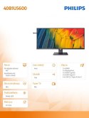 Monitor 40 cali 40B1U5600 IPS HDMI DP USB-C HAS Głośniki Philips