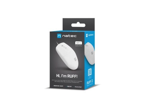 Mysz Ruff 2 1000 DPI Biała Natec Mysz Ruff 2 1000 DPI Biała Natec