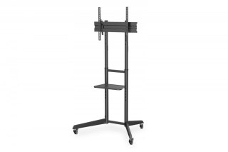 Stojak mobilny pojedynczy z półką 1xLCD max. 70" max. 50kg, VESA max. 600x400 Digitus