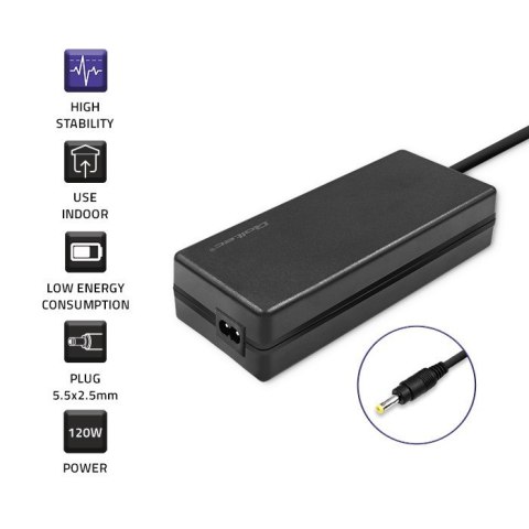 Zasilacz do Asus 120W | 19V | 6.32A | 5.5*2.5 |+kabel zasilający Qoltec