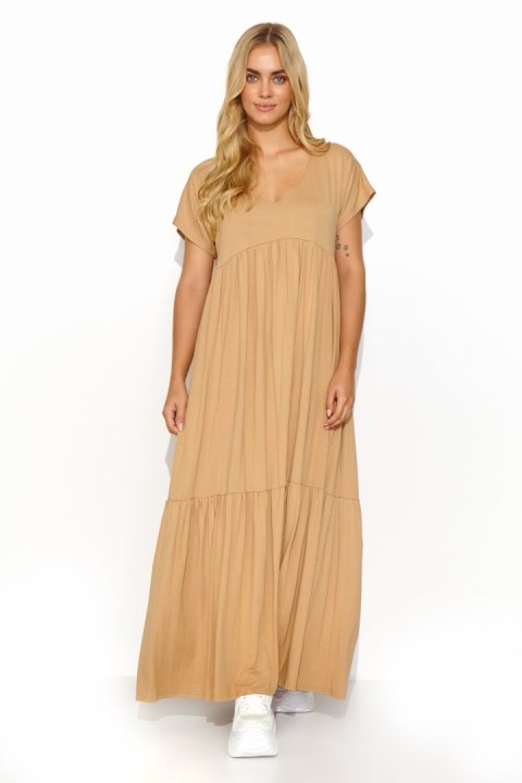 Sukienka Model M828 Beige - Makadamia Sukienka Model M828 Beige - Makadamia