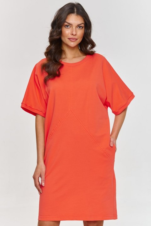 Sukienka Model M864 Coral - Makadamia Sukienka Model M864 Coral - Makadamia