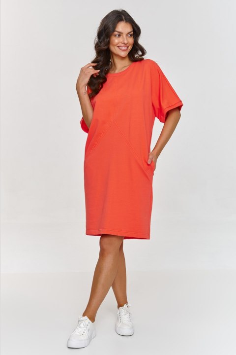 Sukienka Model M864 Coral - Makadamia Sukienka Model M864 Coral - Makadamia