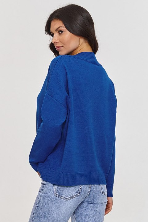 Sweter Damski Model S158 Cobalt - Makadamia Sweter Damski Model S158 Cobalt - Makadamia