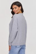 Sweter Damski Model S158 Grey Melange - Makadamia
