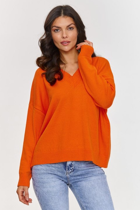 Sweter Damski Model S158 Orange - Makadamia Sweter Damski Model S158 Orange - Makadamia