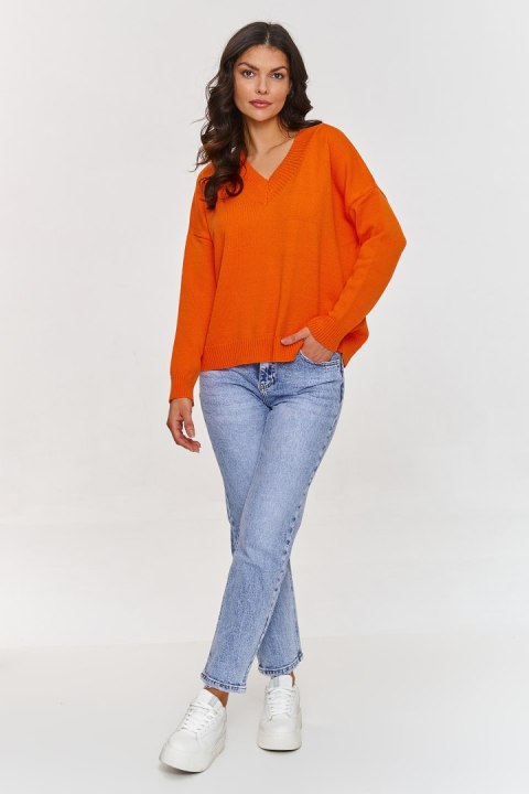 Sweter Damski Model S158 Orange - Makadamia Sweter Damski Model S158 Orange - Makadamia