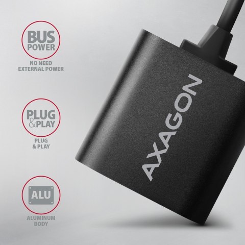 ADA-12 Zewnętrzna karta dzwiękowa USB 2.0 48kHz/16-bit stereo, metal, kabel USB-A 15 cm AXAGON ADA-12 Zewnętrzna karta dzwiękowa USB 2.0 48kHz/16-bit stereo, metal, kabel USB-A 15 cm AXAGON