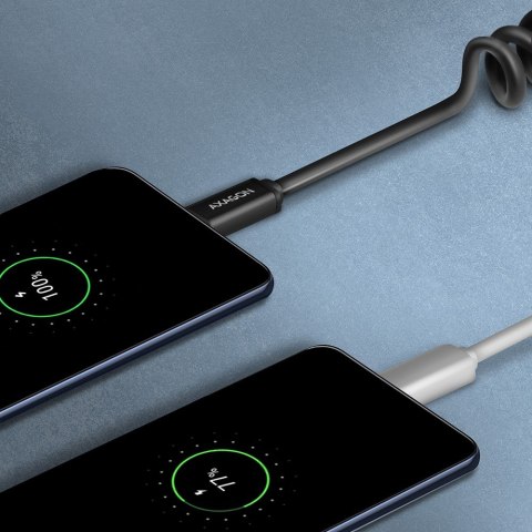 BUCM-AM10TB Kabel Twister USB-C - USB-A, 0,6m, USB 2.0, 2.4A, ALU, PVC Czarny AXAGON BUCM-AM10TB Kabel Twister USB-C - USB-A, 0,6m, USB 2.0, 2.4A, ALU, PVC Czarny AXAGON