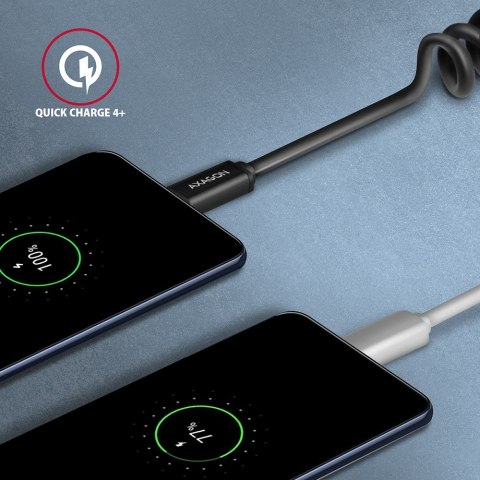 BUCM-CM10TB Kabel Twister USB-C - USB-C, 0,6m, USB 2.0, 3A, ALU, PVC Czarny AXAGON BUCM-CM10TB Kabel Twister USB-C - USB-C, 0,6m, USB 2.0, 3A, ALU, PVC Czarny AXAGON