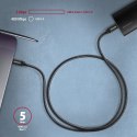 BUCM3-CM15AB Kabel USB-C - USB-C, 1.5m, PD 60W, 3A, ALU, oplot czarny AXAGON