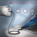 BUCM432-CM10AB Kabel USB-C - USB-C, USB4 Gen 3x2 1m, PD 100W, 8K HD, ALU, oplot Czarny AXAGON