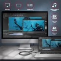 BUCM432-CM10AB Kabel USB-C - USB-C, USB4 Gen 3x2 1m, PD 100W, 8K HD, ALU, oplot Czarny AXAGON