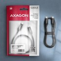 BUCM432-CM10AB Kabel USB-C - USB-C, USB4 Gen 3x2 1m, PD 100W, 8K HD, ALU, oplot Czarny AXAGON