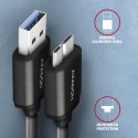 BUMM3-AM10AB Kabel Micro-B USB USB-A 3.2 Gen 1, 1m, 3A, ALU, PVC Czarny AXAGON