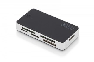 Czytnik kart 5-portowy USB 3.0 SuperSpeed, All-in-one, Czarno-srebrny Digitus