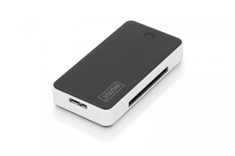 Czytnik kart 5-portowy USB 3.0 SuperSpeed, All-in-one, Czarno-srebrny Digitus
