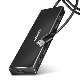 HUE-F7A Hub 7-portowy USB 3.2 Gen 1 ALU FLAT, micro USB, 1m USB-A kabel AXAGON
