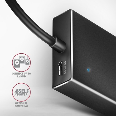 HUE-F7A Hub 7-portowy USB 3.2 Gen 1 ALU FLAT, micro USB, 1m USB-A kabel AXAGON HUE-F7A Hub 7-portowy USB 3.2 Gen 1 ALU FLAT, micro USB, 1m USB-A kabel AXAGON