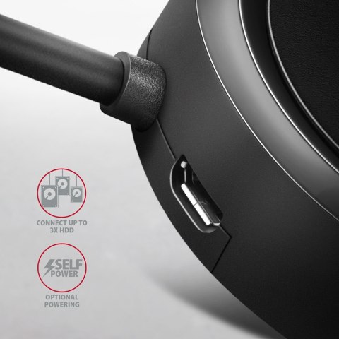 HUE-P1AL Hub 4-portowy USB 3.2 Gen 1 ROUND, micro USB, 1.2m USB-A kabel AXAGON HUE-P1AL Hub 4-portowy USB 3.2 Gen 1 ROUND, micro USB, 1.2m USB-A kabel AXAGON