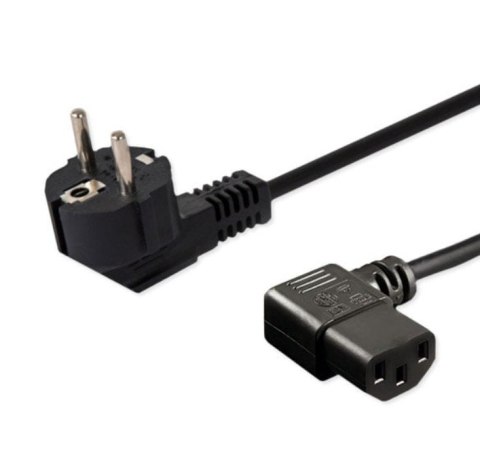 Kabel zasilający Schuko (M) kątowy - IEC C13, kątowy 1,2m CL-115 Savio