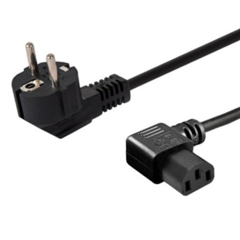 Kabel zasilający Schuko (M) kątowy - IEC C13, kątowy 1,8 CL-116 Savio