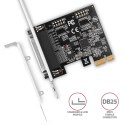 PCEA-P1N Kontroler PCIe 1x port równoległy LPT, w zestawie SP & LP AXAGON