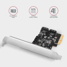 PCES-SA4X4 Kontroler PCIe 4x wewnętrzny port SATA 6G, ASM1164, SP & LP AXAGON