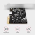PCES-SA4X4 Kontroler PCIe 4x wewnętrzny port SATA 6G, ASM1164, SP & LP AXAGON