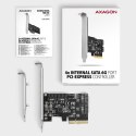 PCES-SA4X4 Kontroler PCIe 4x wewnętrzny port SATA 6G, ASM1164, SP & LP AXAGON