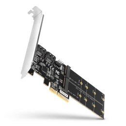 PCES-SA4M2 Kontroler PCIe 2x wewnętrzny port SATA 6G + 2x wewnętrzny port M.2 B-key SATA, SP & LP AXAGON