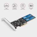 PCES-SA4M2 Kontroler PCIe 2x wewnętrzny port SATA 6G + 2x wewnętrzny port M.2 B-key SATA, SP & LP AXAGON