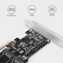 PCES-SA4M2 Kontroler PCIe 2x wewnętrzny port SATA 6G + 2x wewnętrzny port M.2 B-key SATA, SP & LP AXAGON
