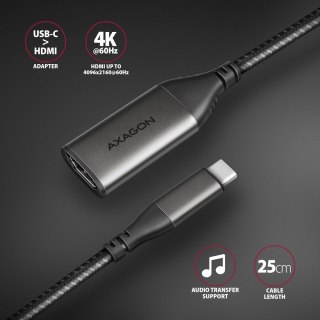 RVC-HI2M Adapter aktywny USB-C -> HDMI 2.0 4K/60Hz Aluminum, 25cm kabel