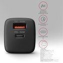 ACU-PQ30 Ładowarka sieciowa, PD & QC 30W, QC3.0,4.0/AFC/FCP/PPS/Apple, Czarna AXAGON