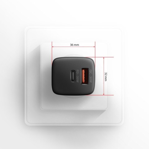 ACU-PQ30 Ładowarka sieciowa, PD & QC 30W, QC3.0,4.0/AFC/FCP/PPS/Apple, Czarna AXAGON ACU-PQ30 Ładowarka sieciowa, PD & QC 30W, QC3.0,4.0/AFC/FCP/PPS/Apple, Czarna AXAGON