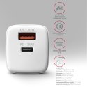 ACU-PQ30W Ładowarka sieciowa PD & QC 30W, QC3.0,4.0/AFC/FCP/PPS/Apple Biała AXAGON
