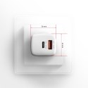 ACU-PQ30W Ładowarka sieciowa PD & QC 30W, QC3.0,4.0/AFC/FCP/PPS/Apple Biała AXAGON
