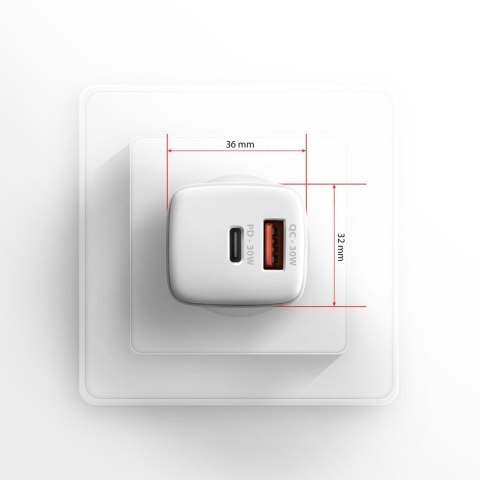 ACU-PQ30W Ładowarka sieciowa PD & QC 30W, QC3.0,4.0/AFC/FCP/PPS/Apple Biała AXAGON ACU-PQ30W Ładowarka sieciowa PD & QC 30W, QC3.0,4.0/AFC/FCP/PPS/Apple Biała AXAGON