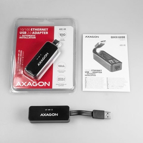 ADE-XR Karta sieciowa Fast Ethernet adapter, USB2.0, instalacja automatyczna AXAGON ADE-XR Karta sieciowa Fast Ethernet adapter, USB2.0, instalacja automatyczna AXAGON